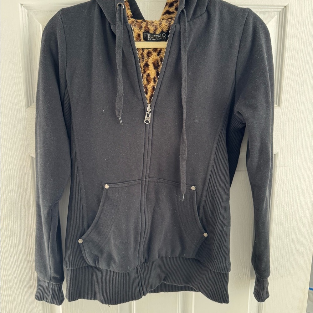 Buffalo David Bitton Black Women's Zip-Up Hoodie